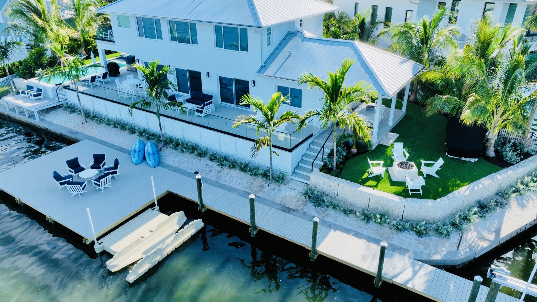 Luxury Florida waterfront landscape installation